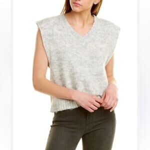 Fate Knitted Wool Blend Grey Sweater Vest Size Small